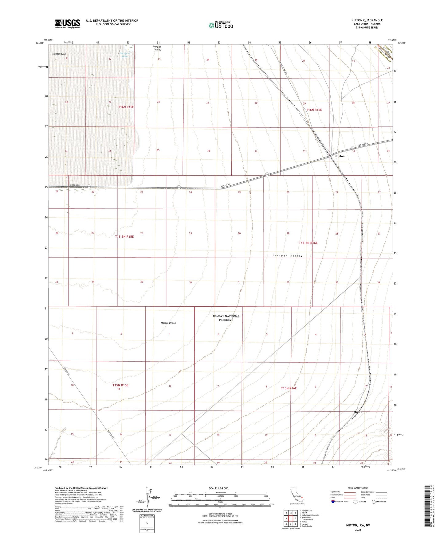 Nipton California US Topo Map Image