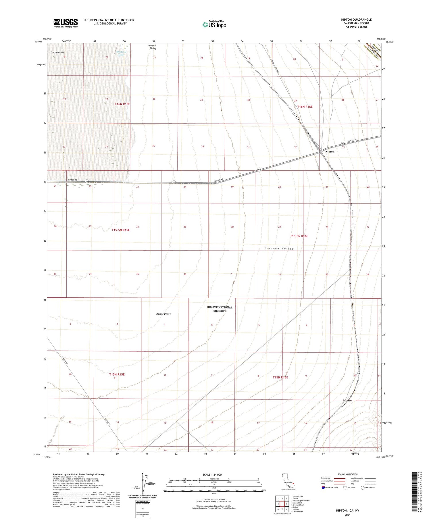 Nipton California US Topo Map Image