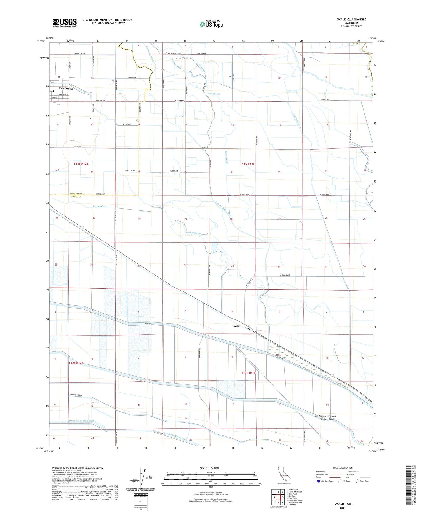 Oxalis California US Topo Map Image