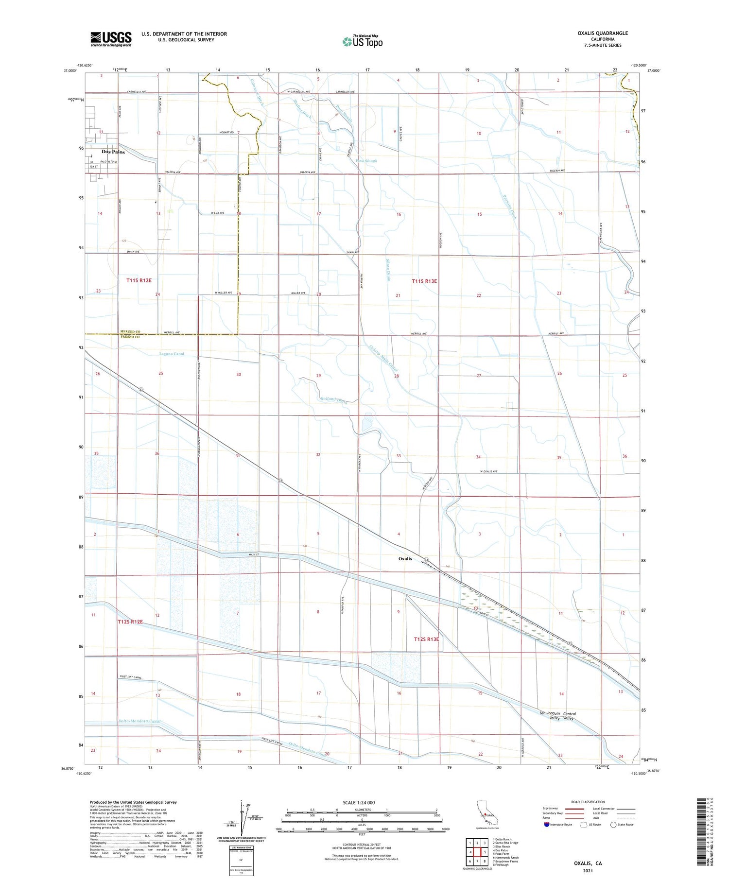 Oxalis California US Topo Map Image