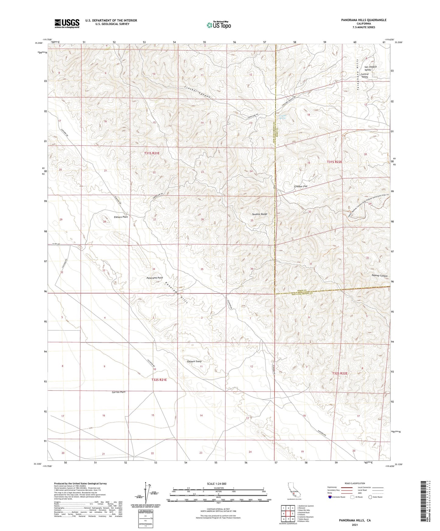 Panorama Hills California US Topo Map Image