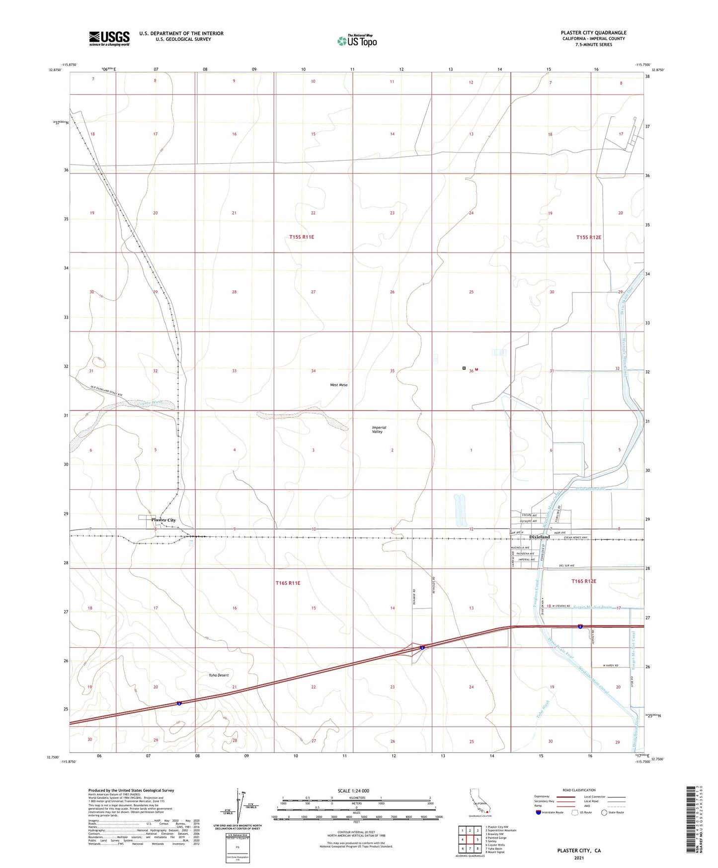 Plaster City California US Topo Map Image