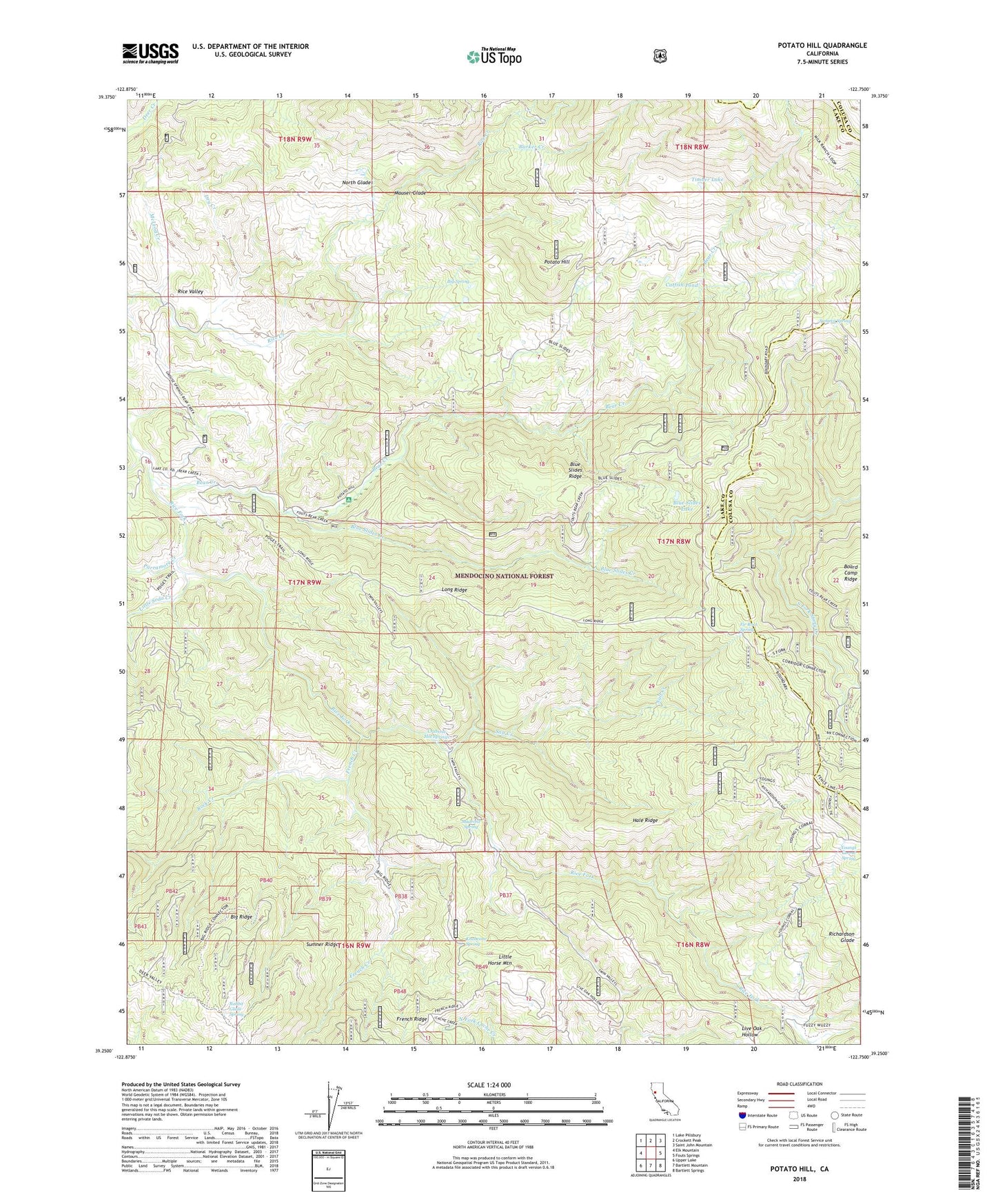 Potato Hill California US Topo Map Image