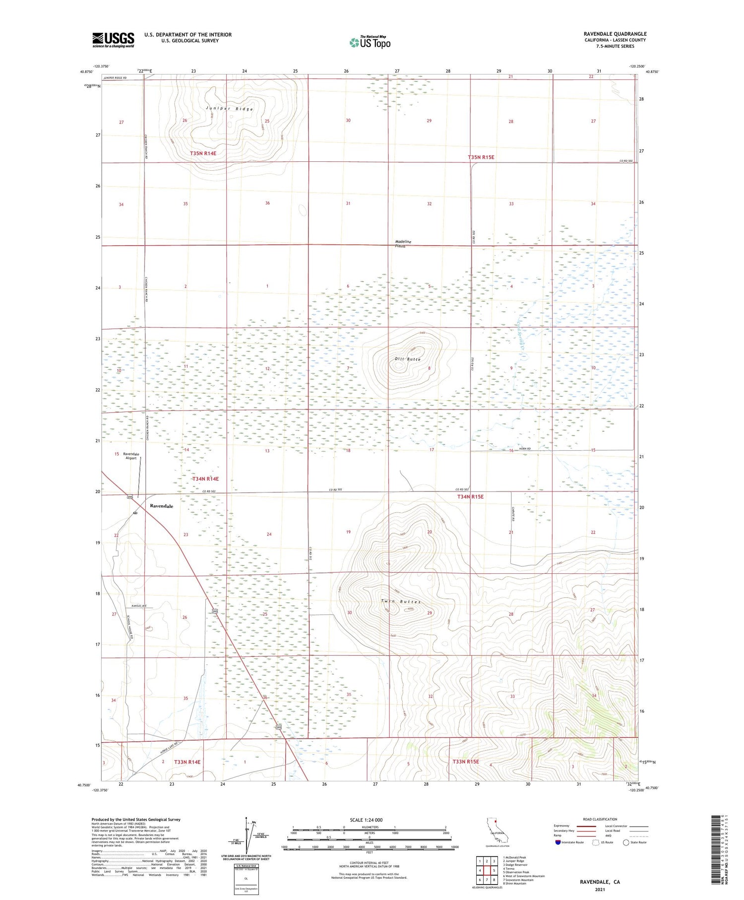 Ravendale California US Topo Map Image