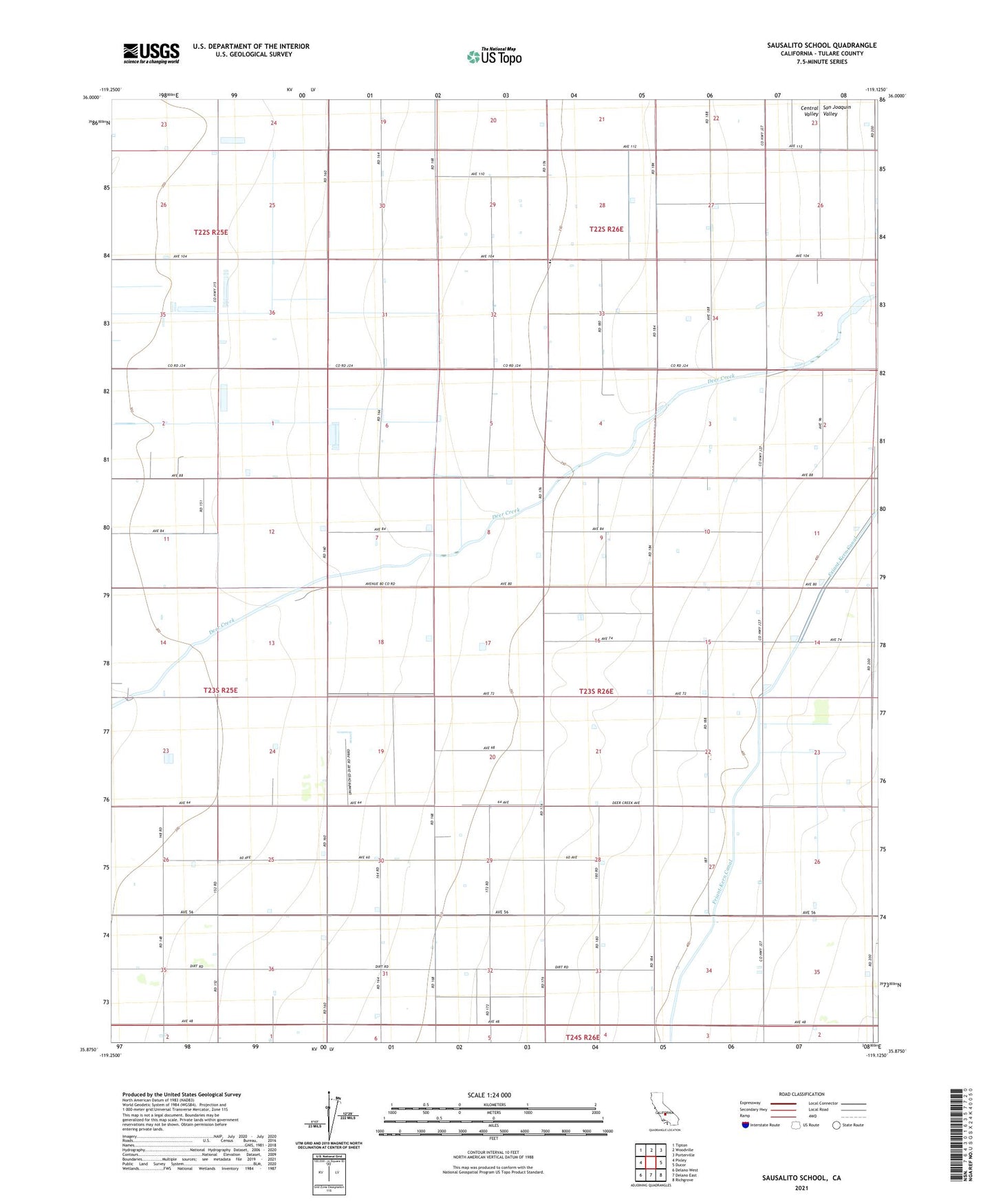 Sausalito School California US Topo Map Image