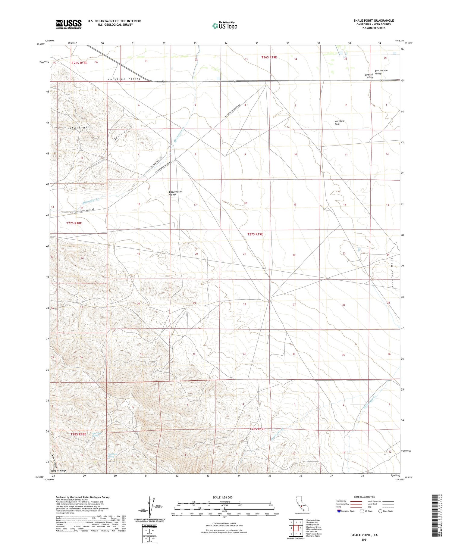 Shale Point California US Topo Map Image