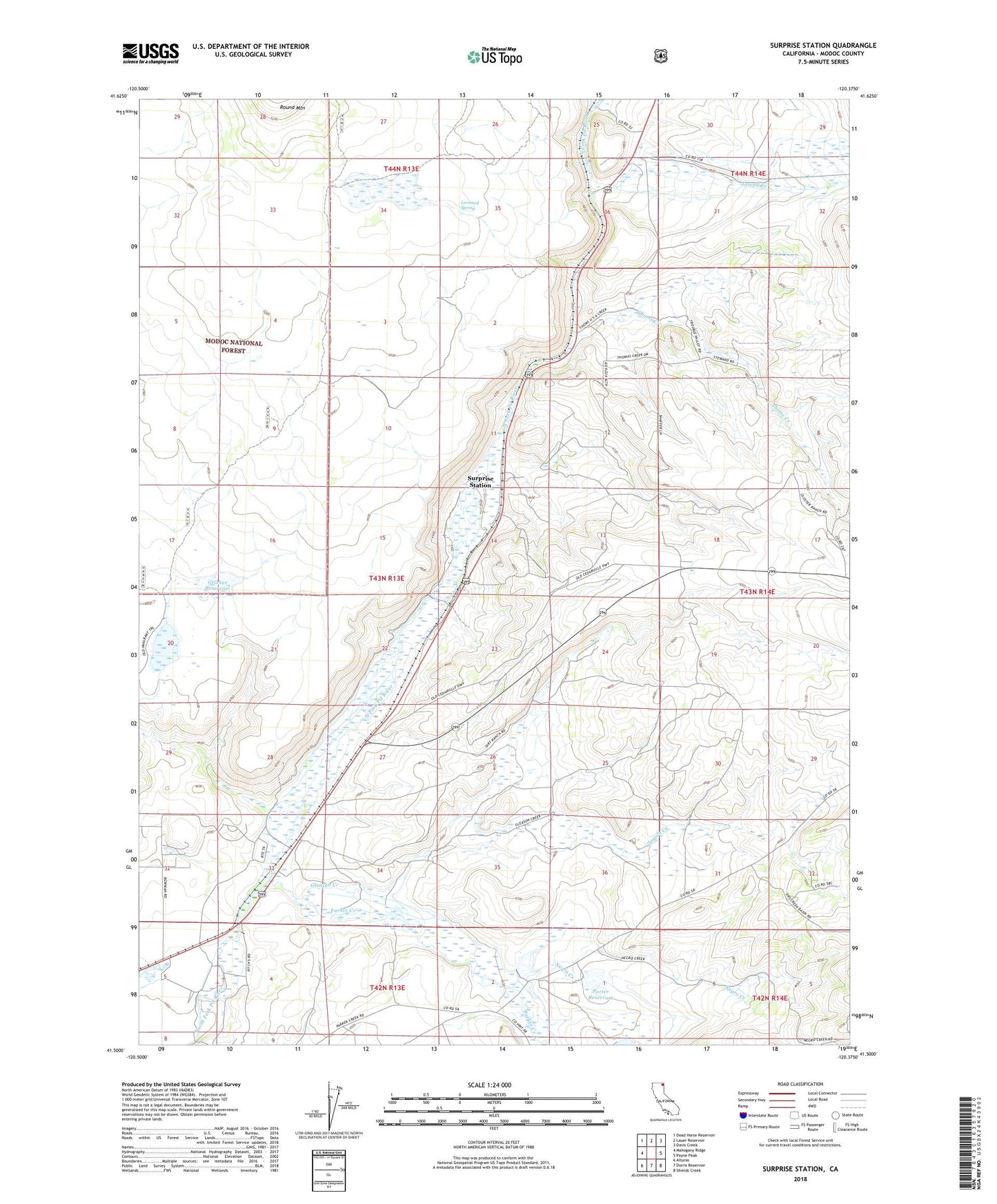 Surprise Station California US Topo Map Image