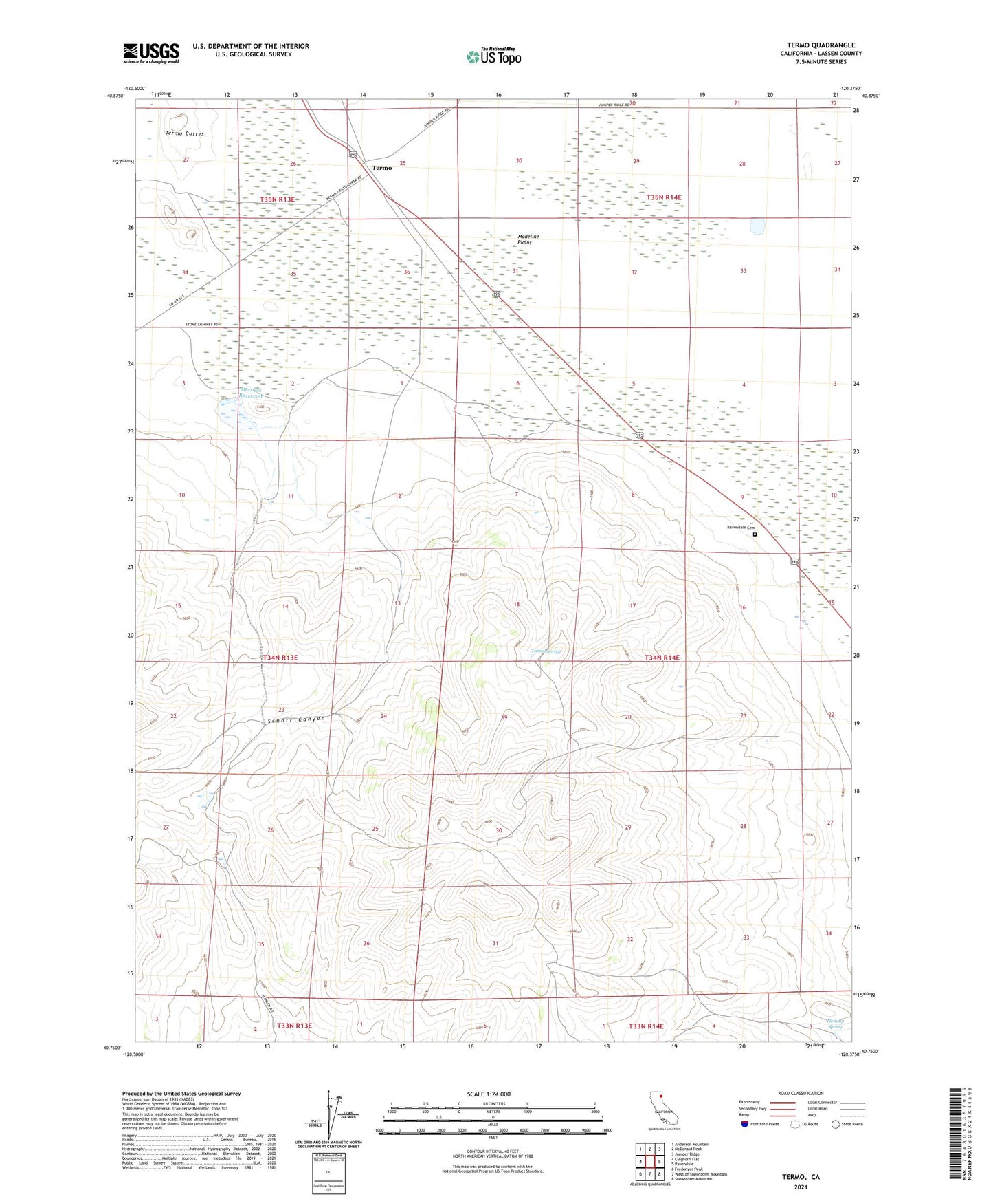 Termo California US Topo Map Image