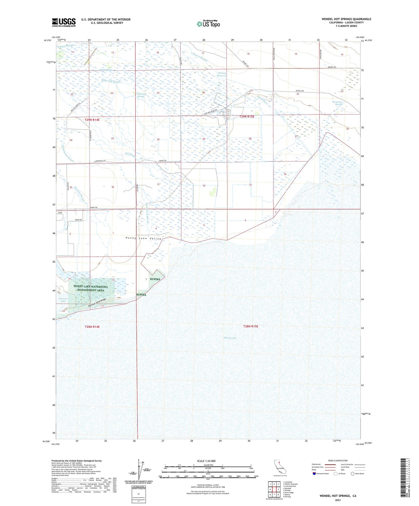 Wendel Hot Springs California US Topo Map Image