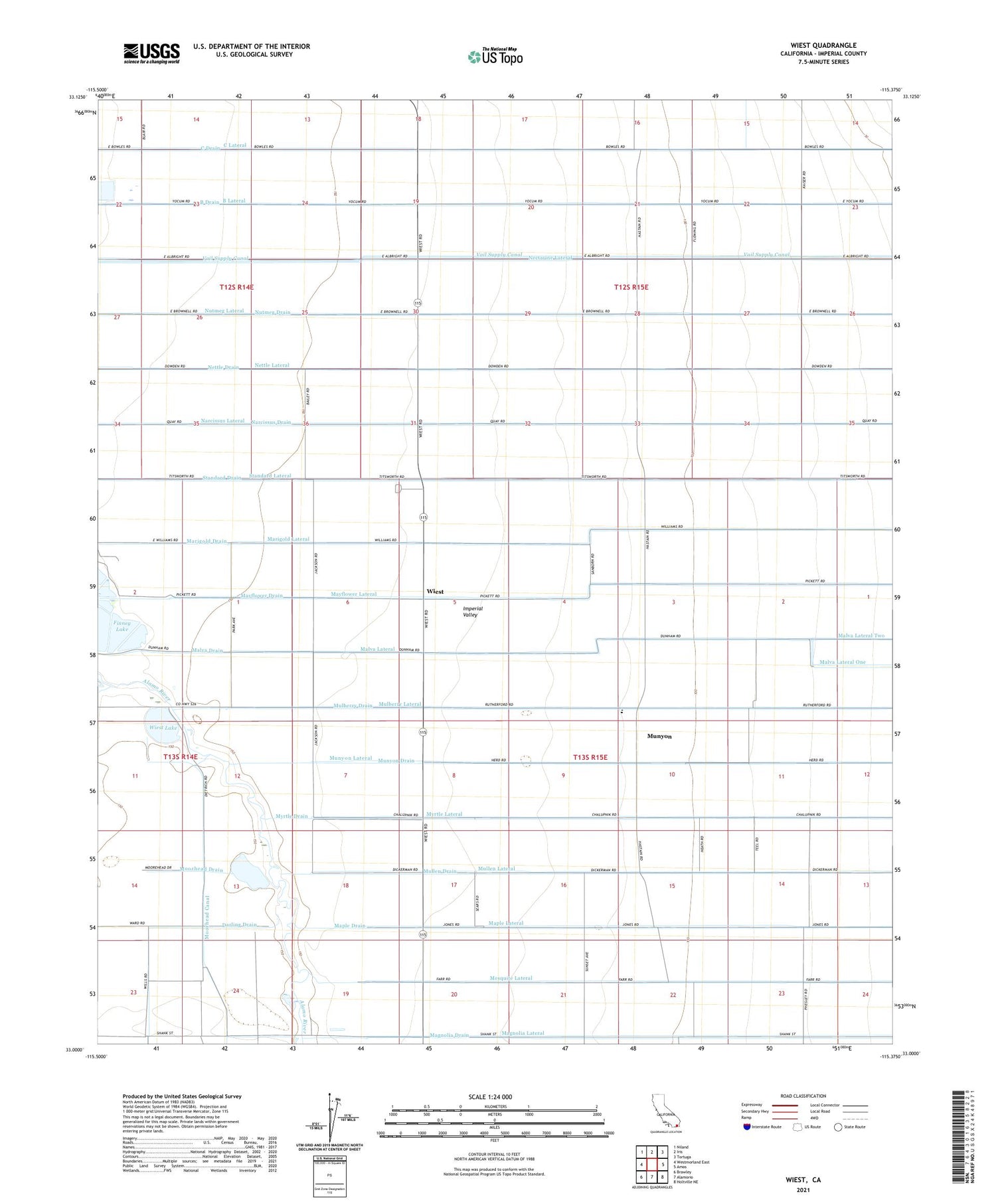 Wiest California US Topo Map Image