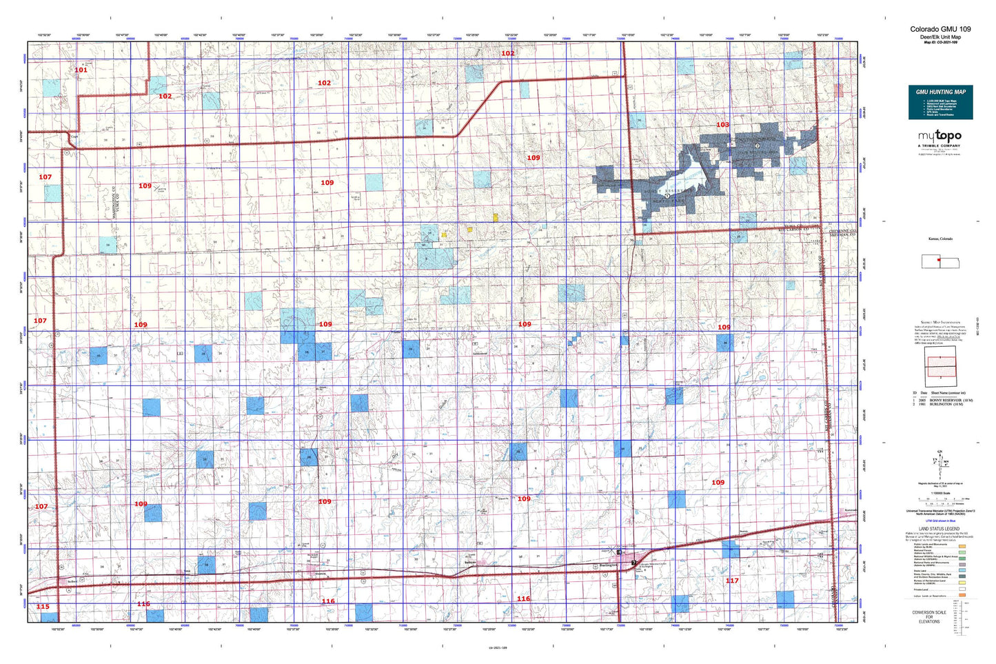 Colorado GMU 109 Map Image