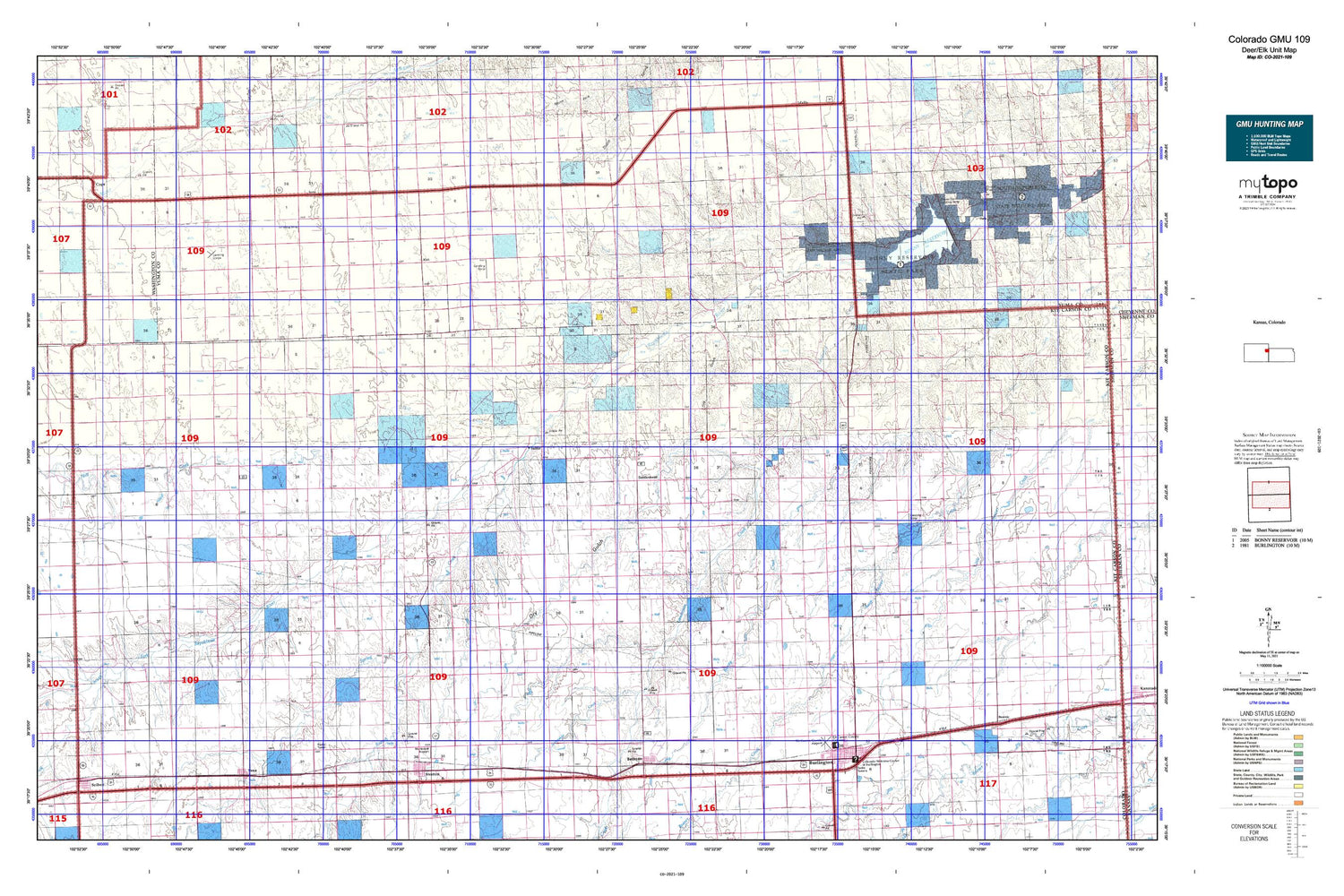 Colorado GMU 109 Map Image