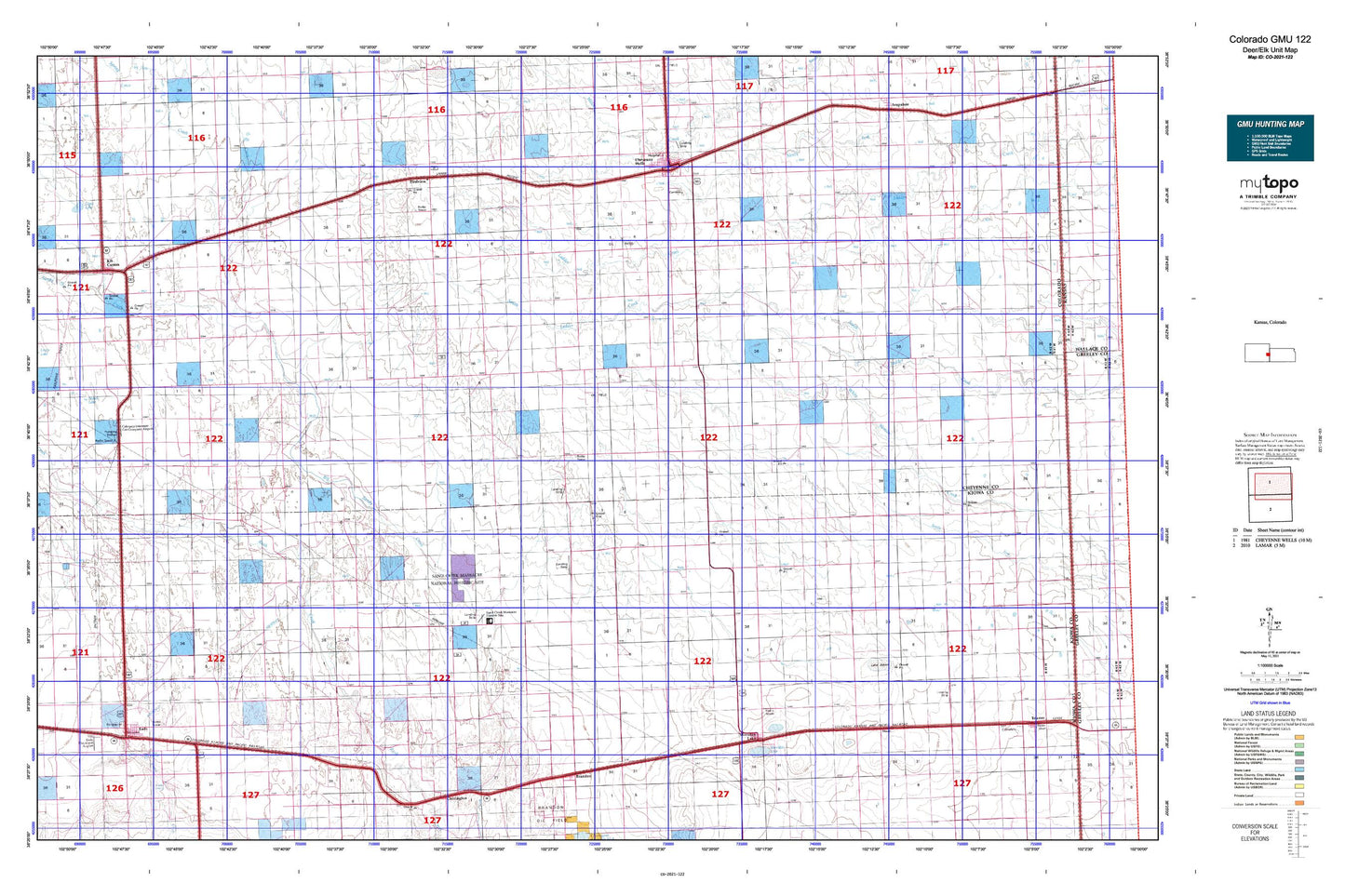 Colorado GMU 122 Map Image
