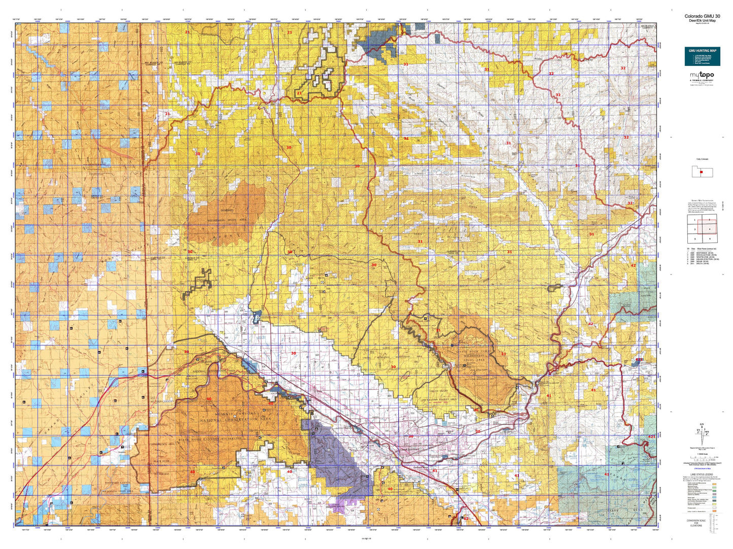 Colorado GMU 30 Map Image