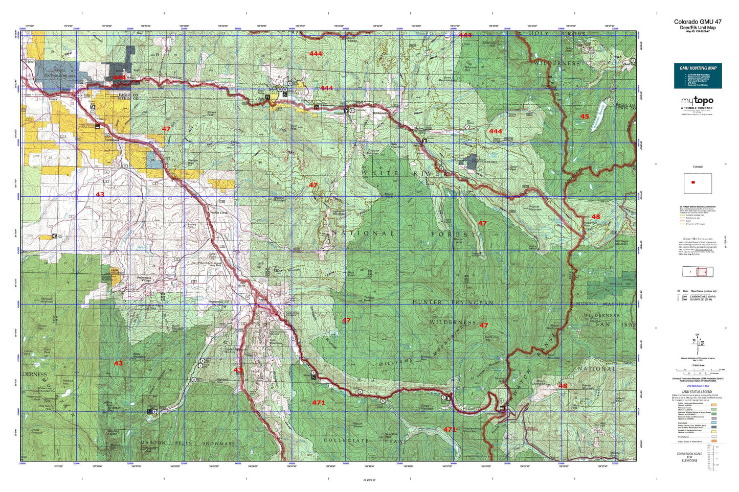 Colorado GMU 47 Map Image