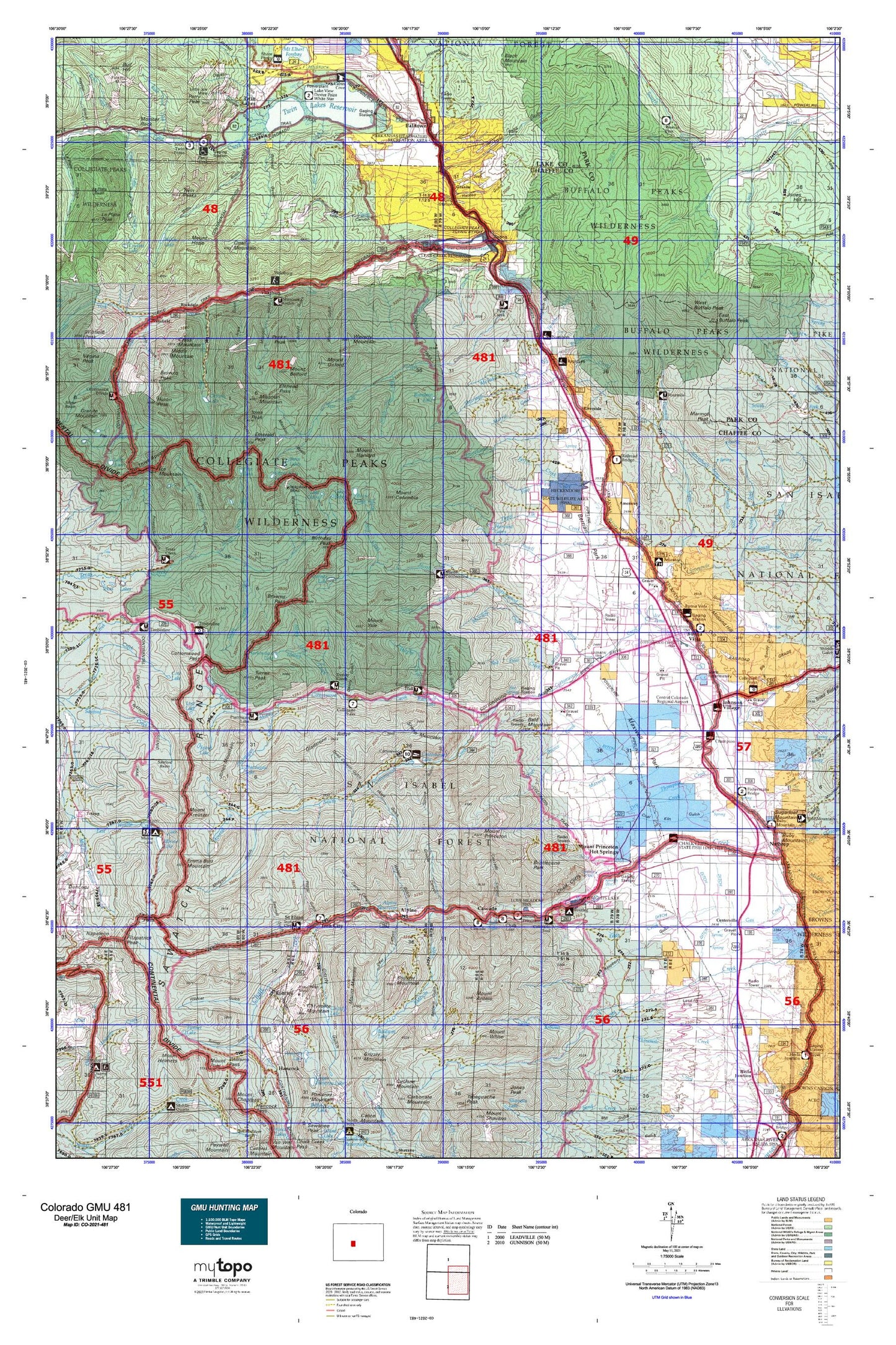 Colorado GMU 481 Map Image