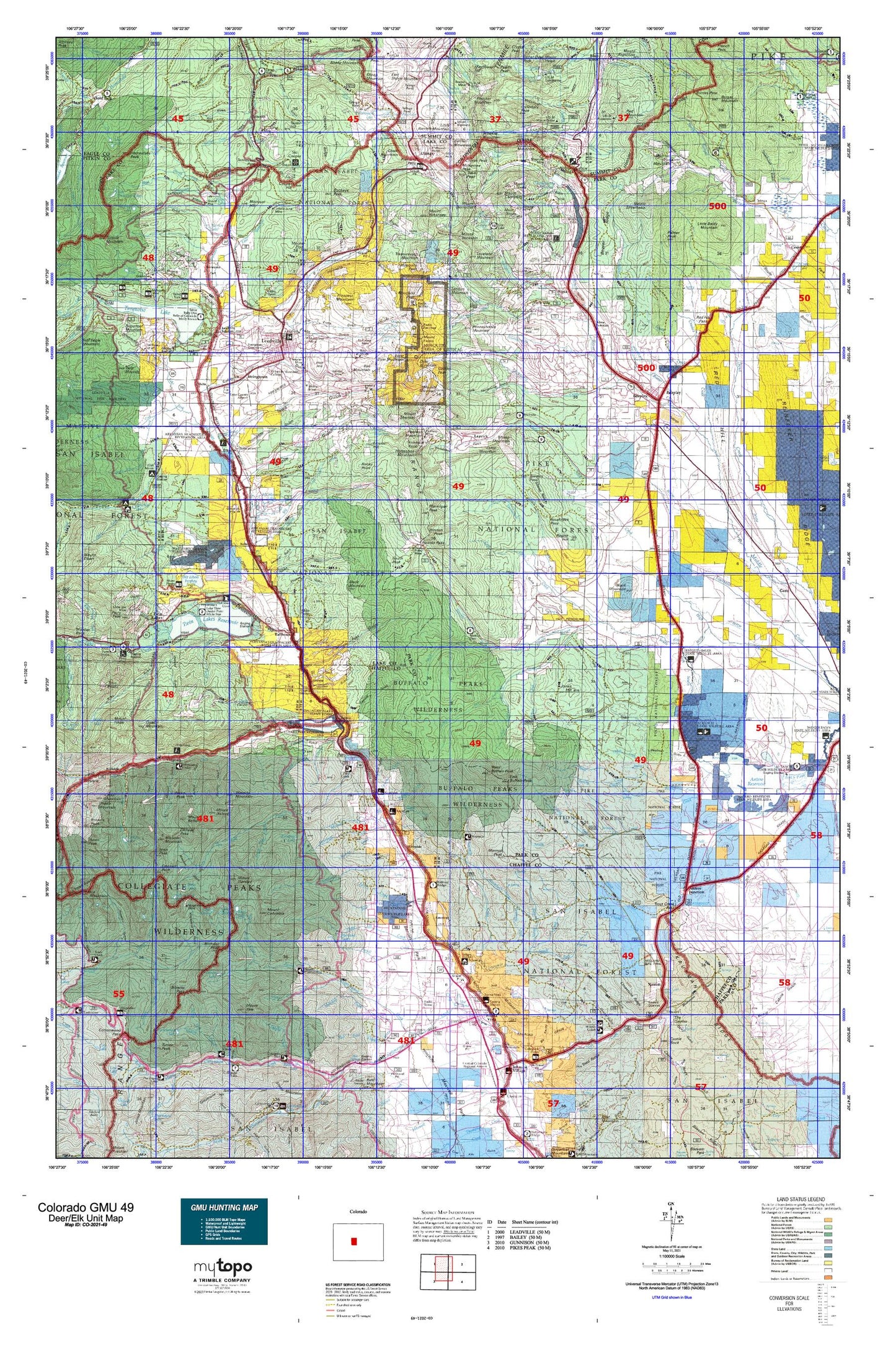 Colorado GMU 49 Map Image