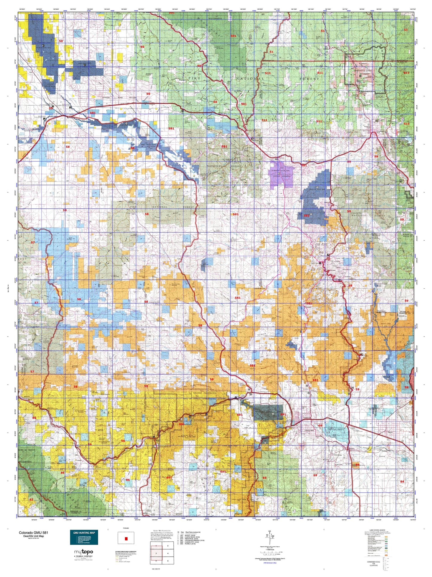Colorado GMU 581 Map Image