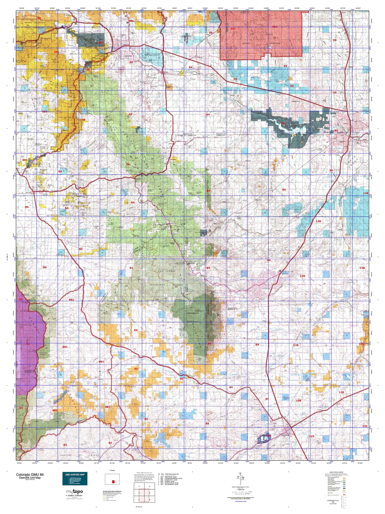Colorado GMU 84 Map Image