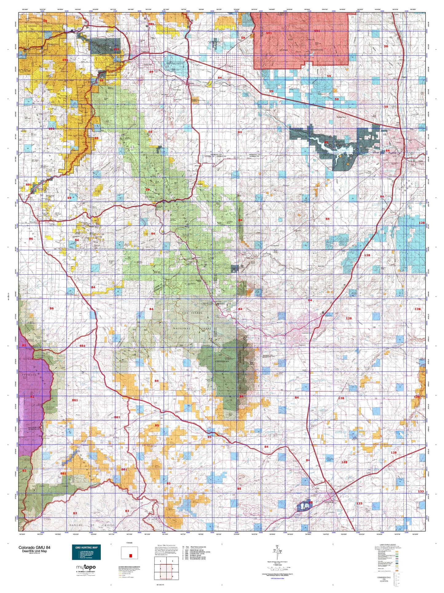 Colorado GMU 84 Map Image