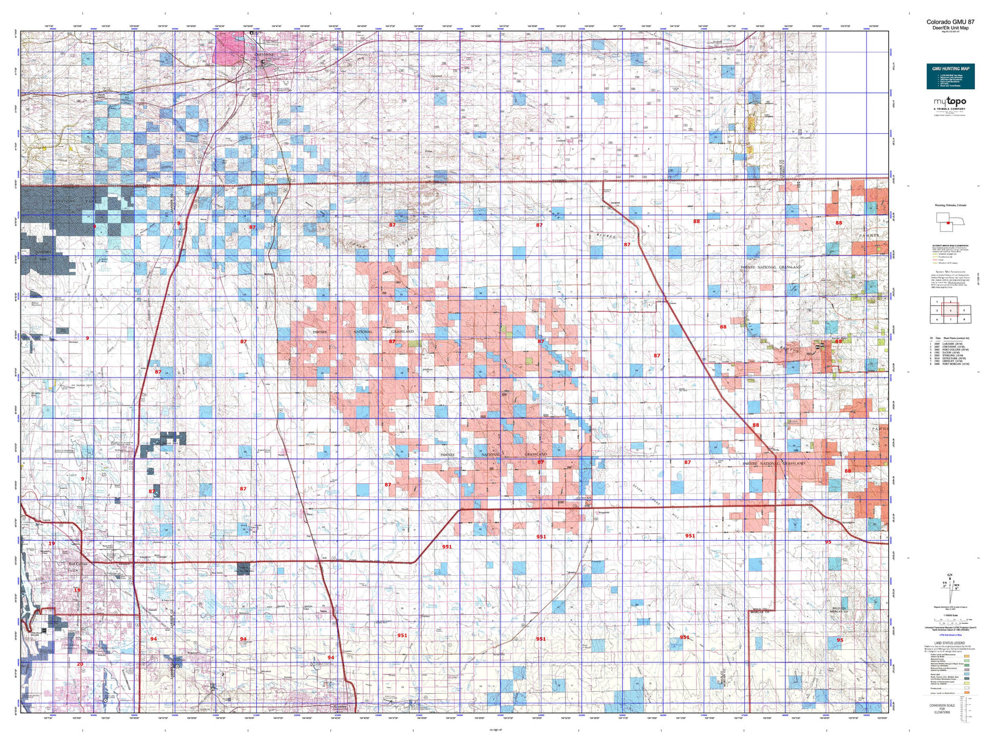 Colorado GMU 87 Map Image