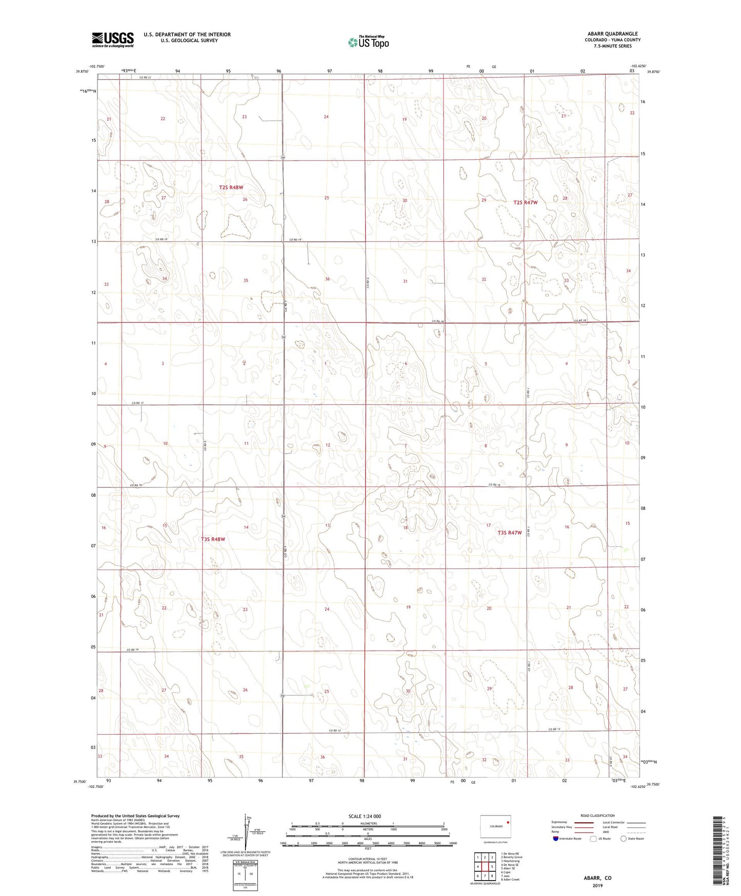 Abarr Colorado US Topo Map Image