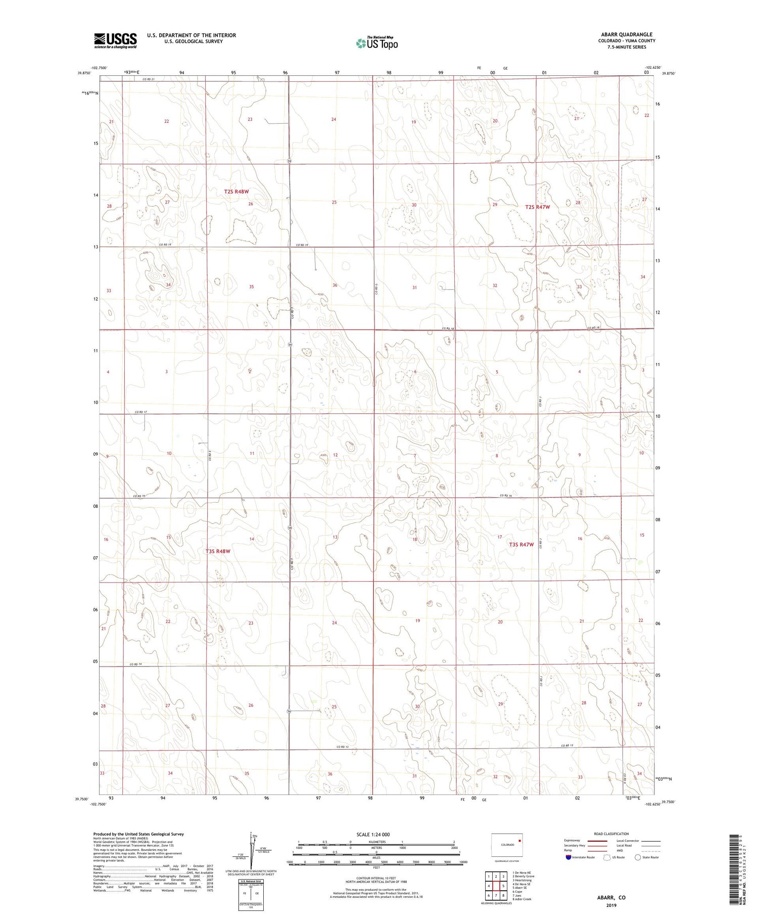 Abarr Colorado US Topo Map Image