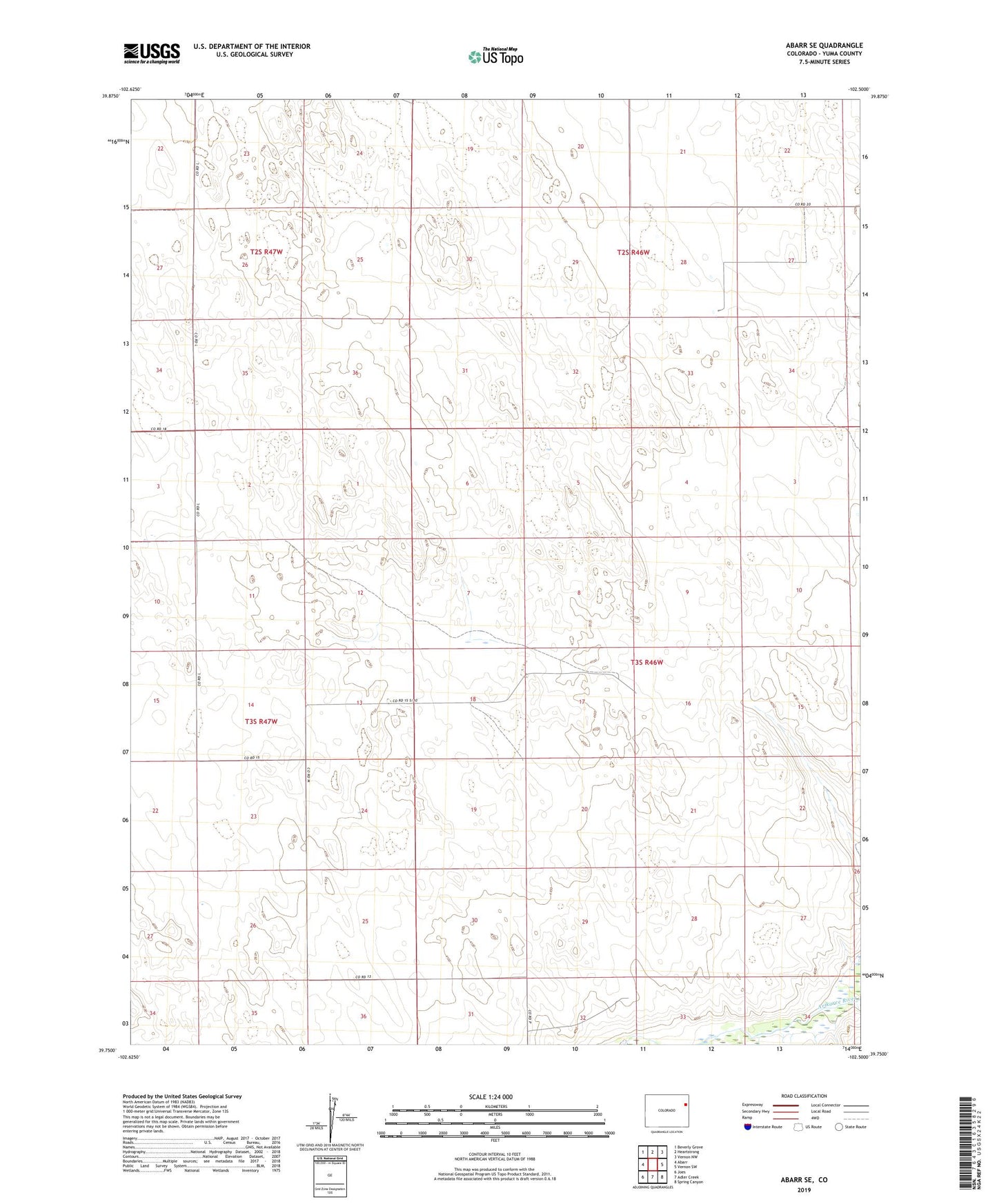 Abarr SE Colorado US Topo Map Image