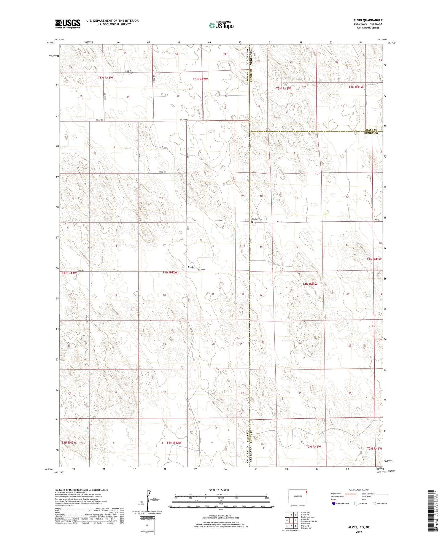Alvin Colorado US Topo Map Image