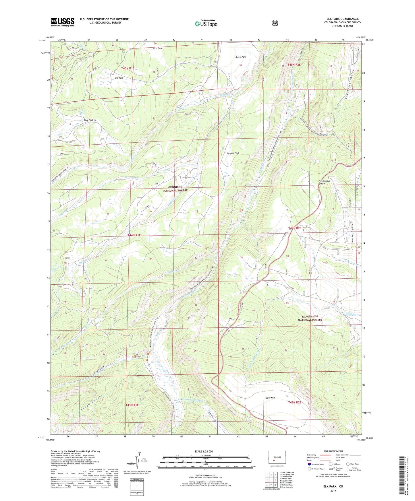 Elk Park Colorado US Topo Map Image