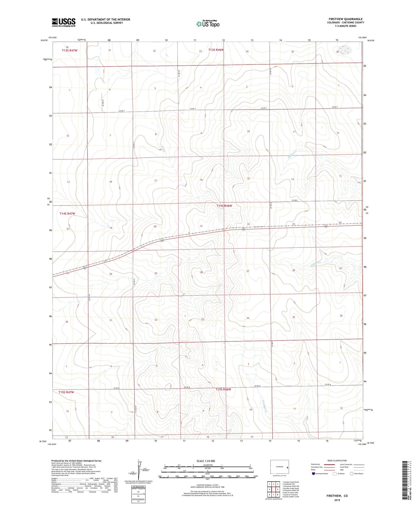 Firstview Colorado US Topo Map Image