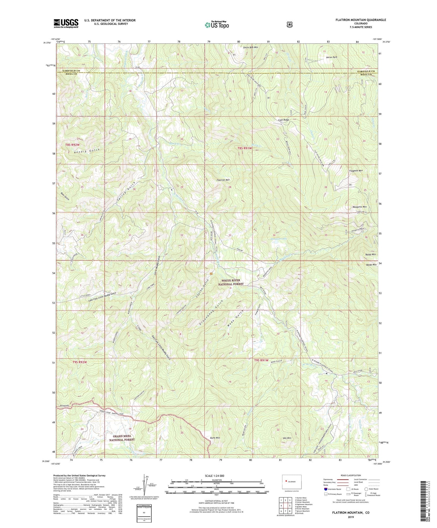 Flatiron Mountain Colorado US Topo Map Image