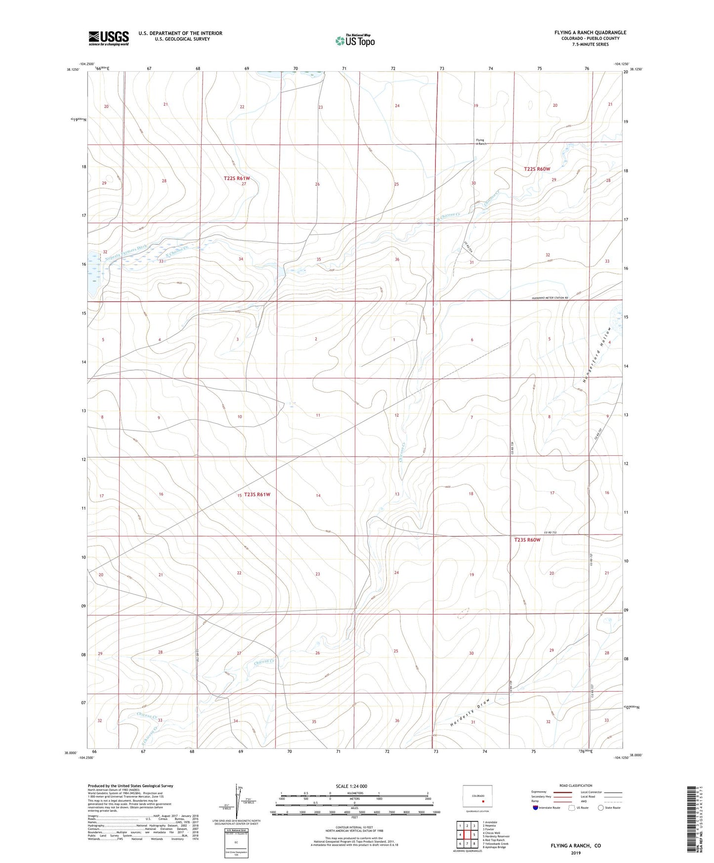 Flying A Ranch Colorado US Topo Map Image
