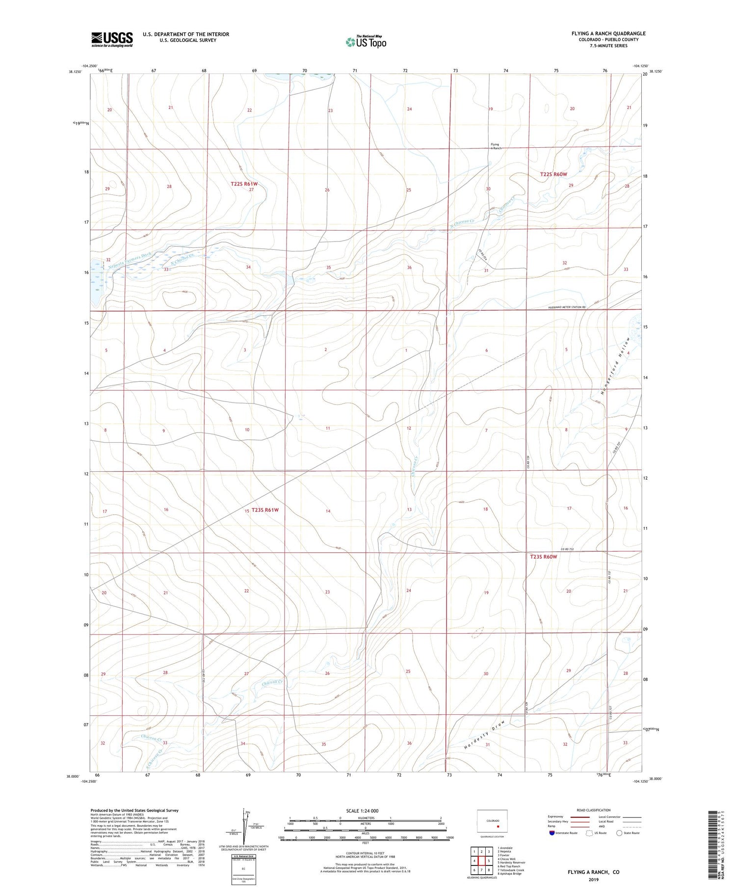 Flying A Ranch Colorado US Topo Map Image