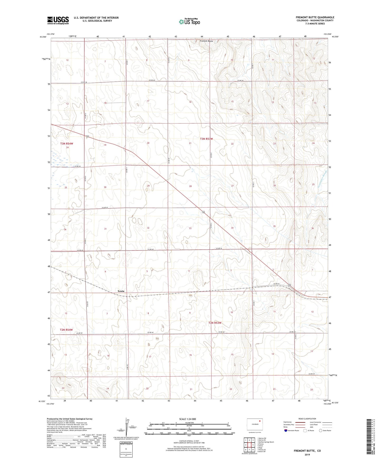 Fremont Butte Colorado US Topo Map Image