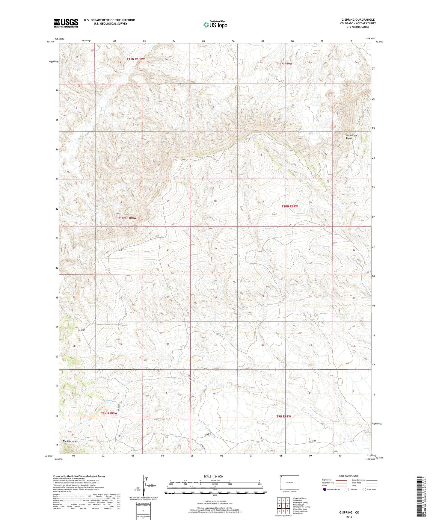 G Spring Colorado US Topo Map Image