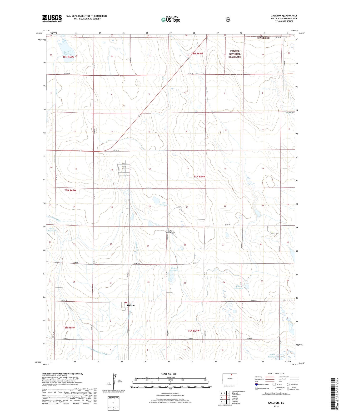 Galeton Colorado US Topo Map Image