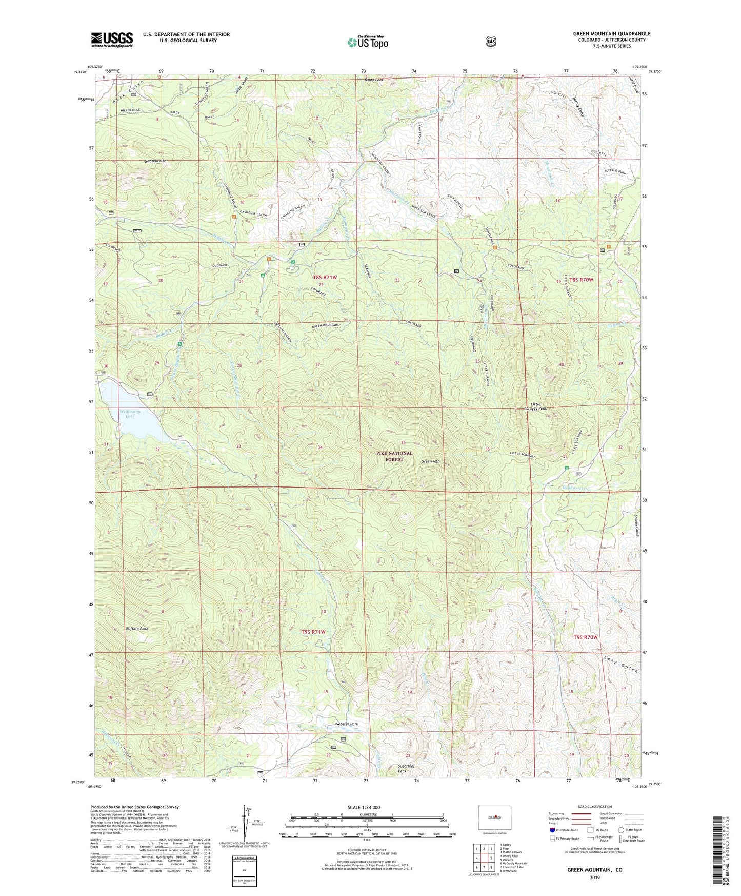 Green Mountain Colorado US Topo Map Image