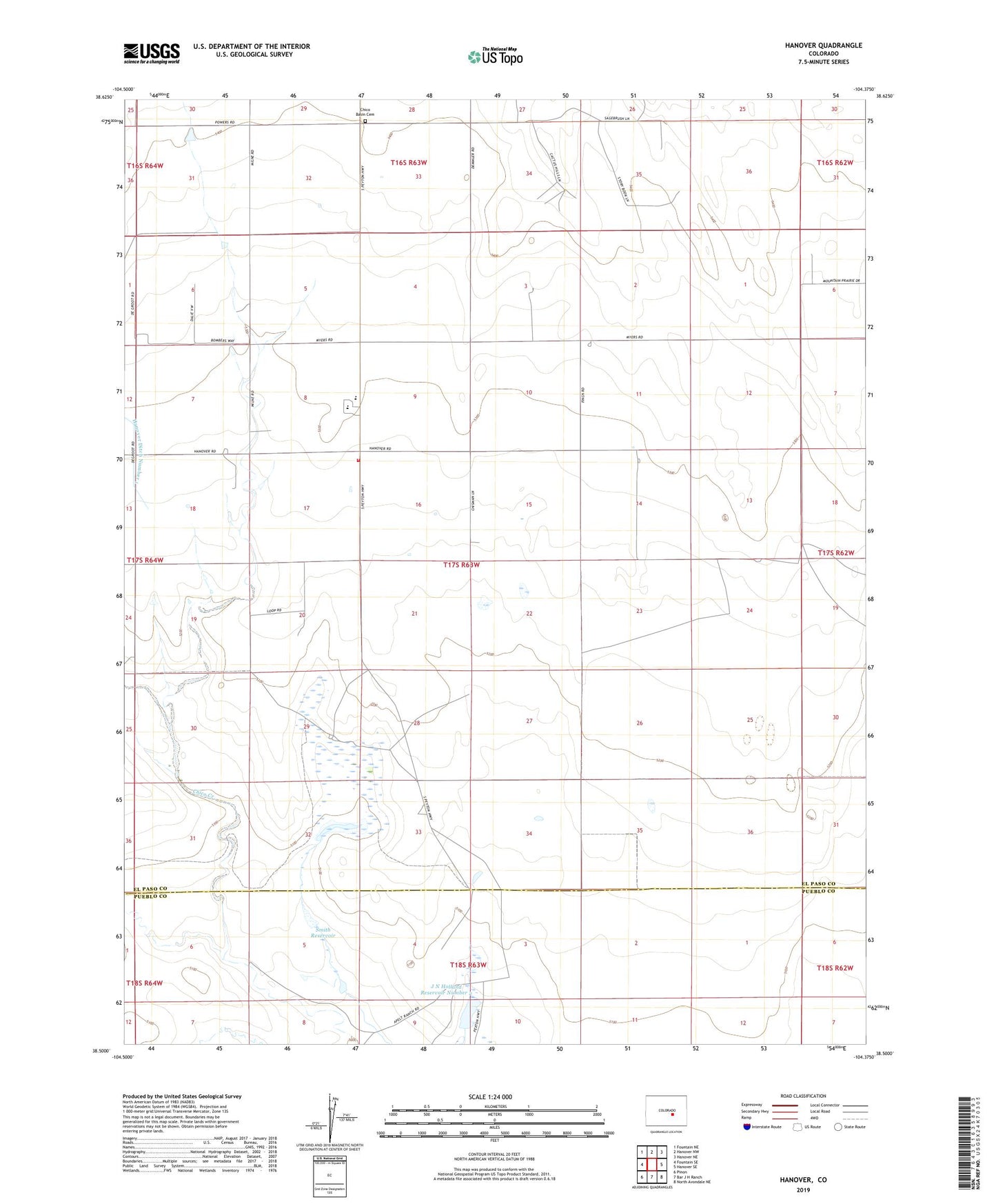 Hanover Colorado US Topo Map Image