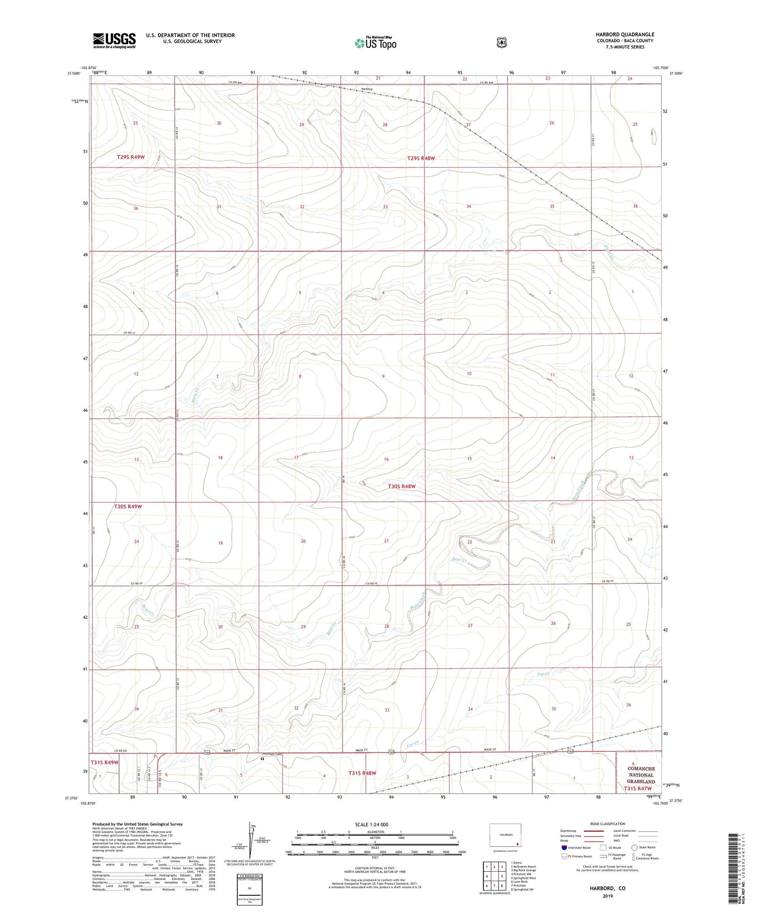 Harbord Colorado US Topo Map Image