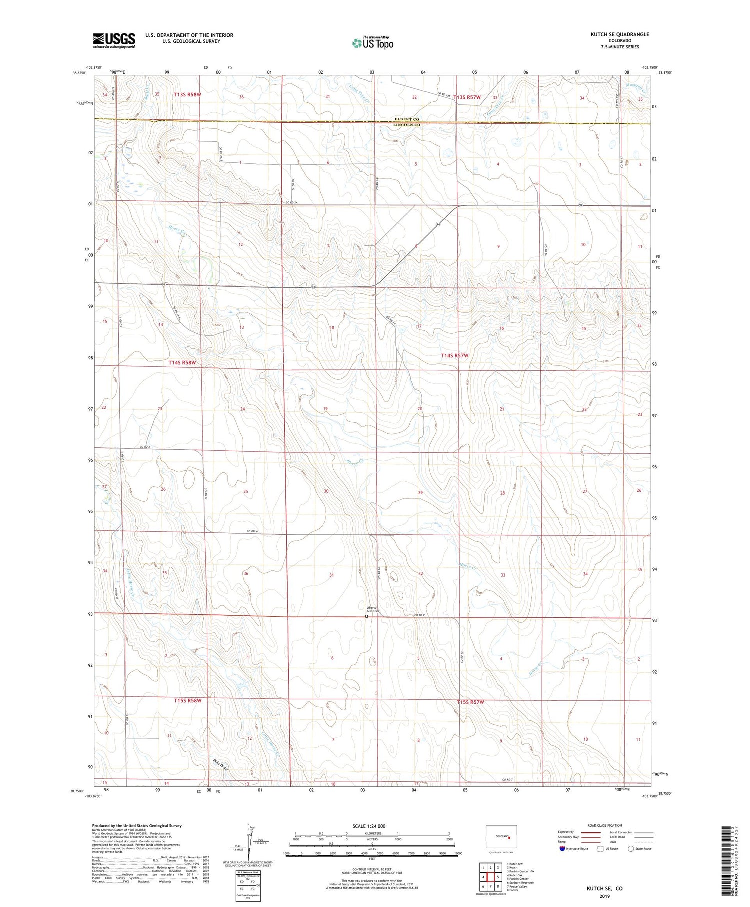 Kutch SE Colorado US Topo Map Image