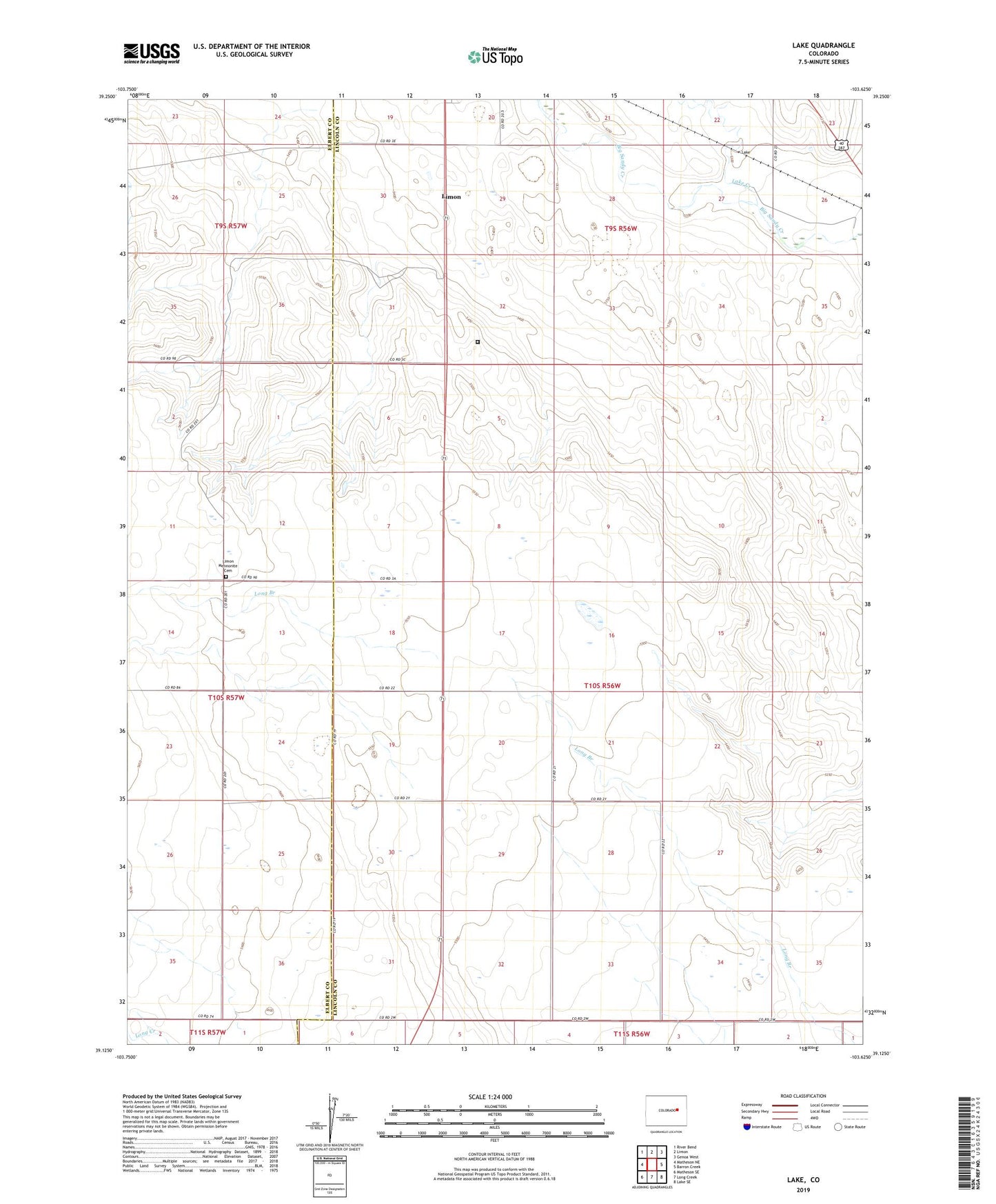 Lake Colorado US Topo Map Image