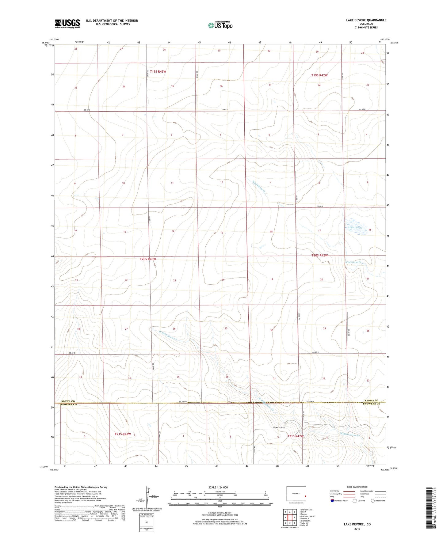 Lake Devore Colorado US Topo Map Image