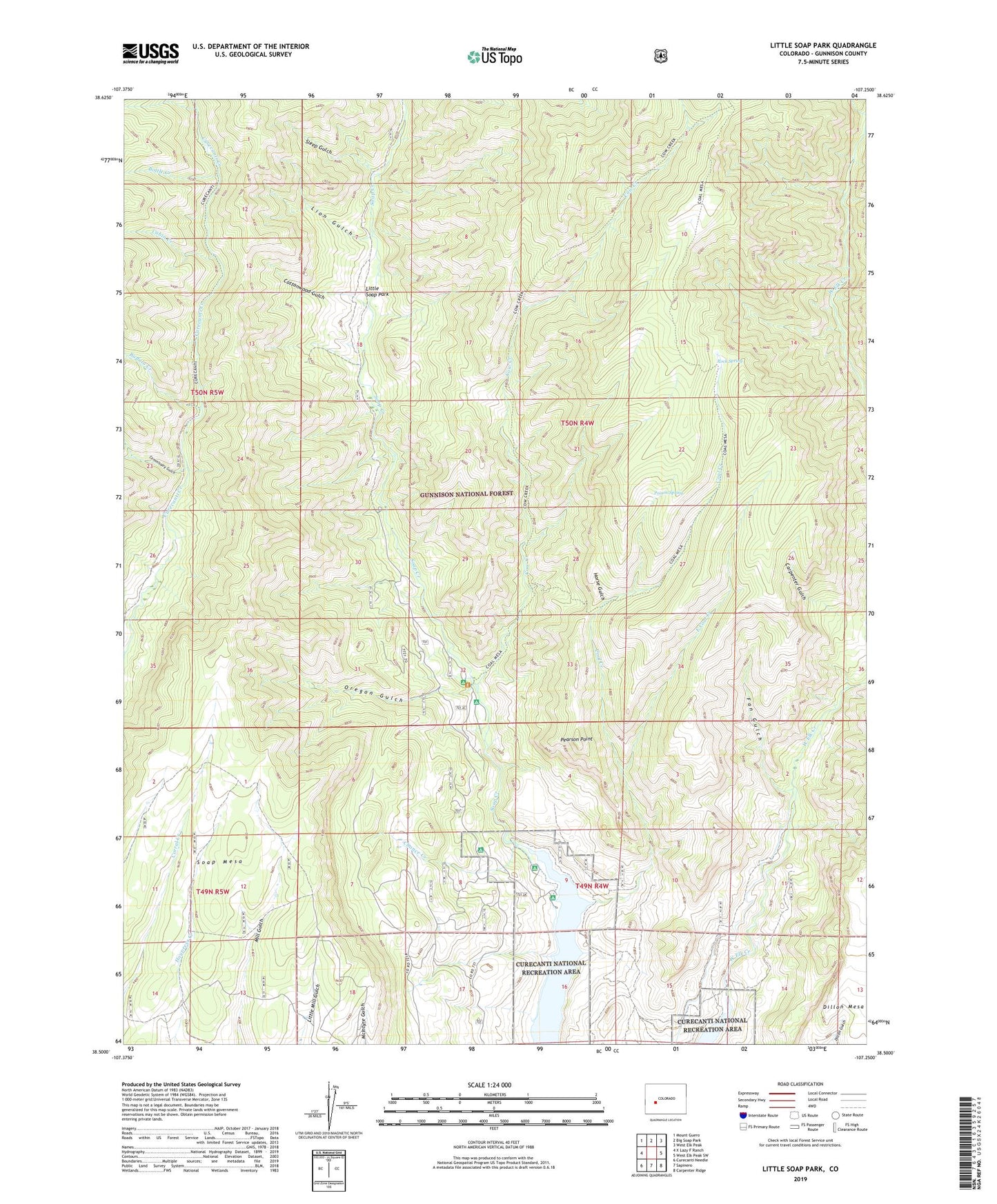 Little Soap Park Colorado US Topo Map Image