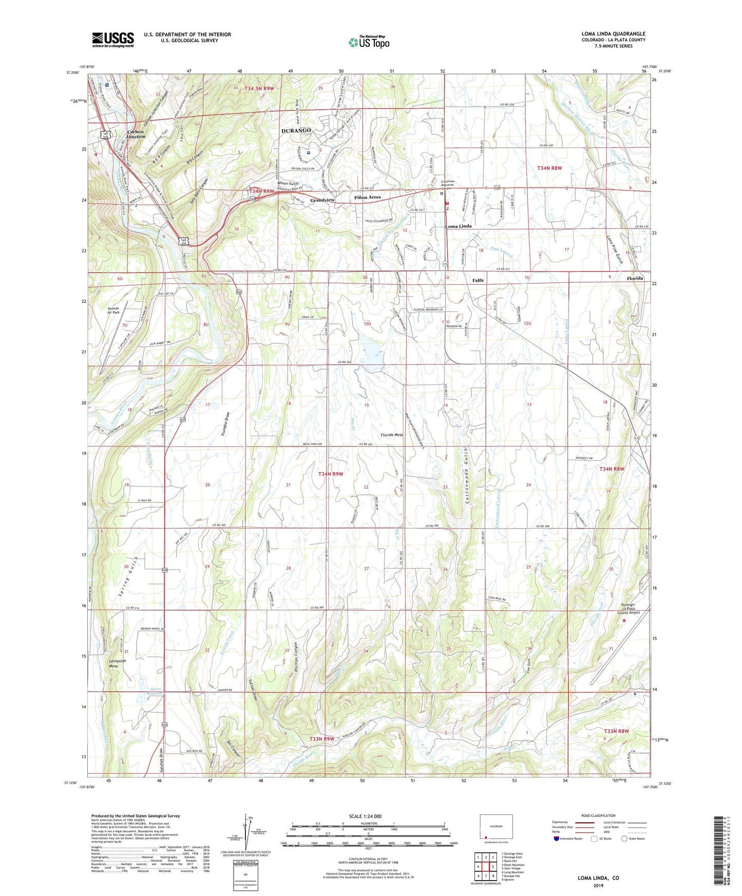 Loma Linda Colorado US Topo Map Image