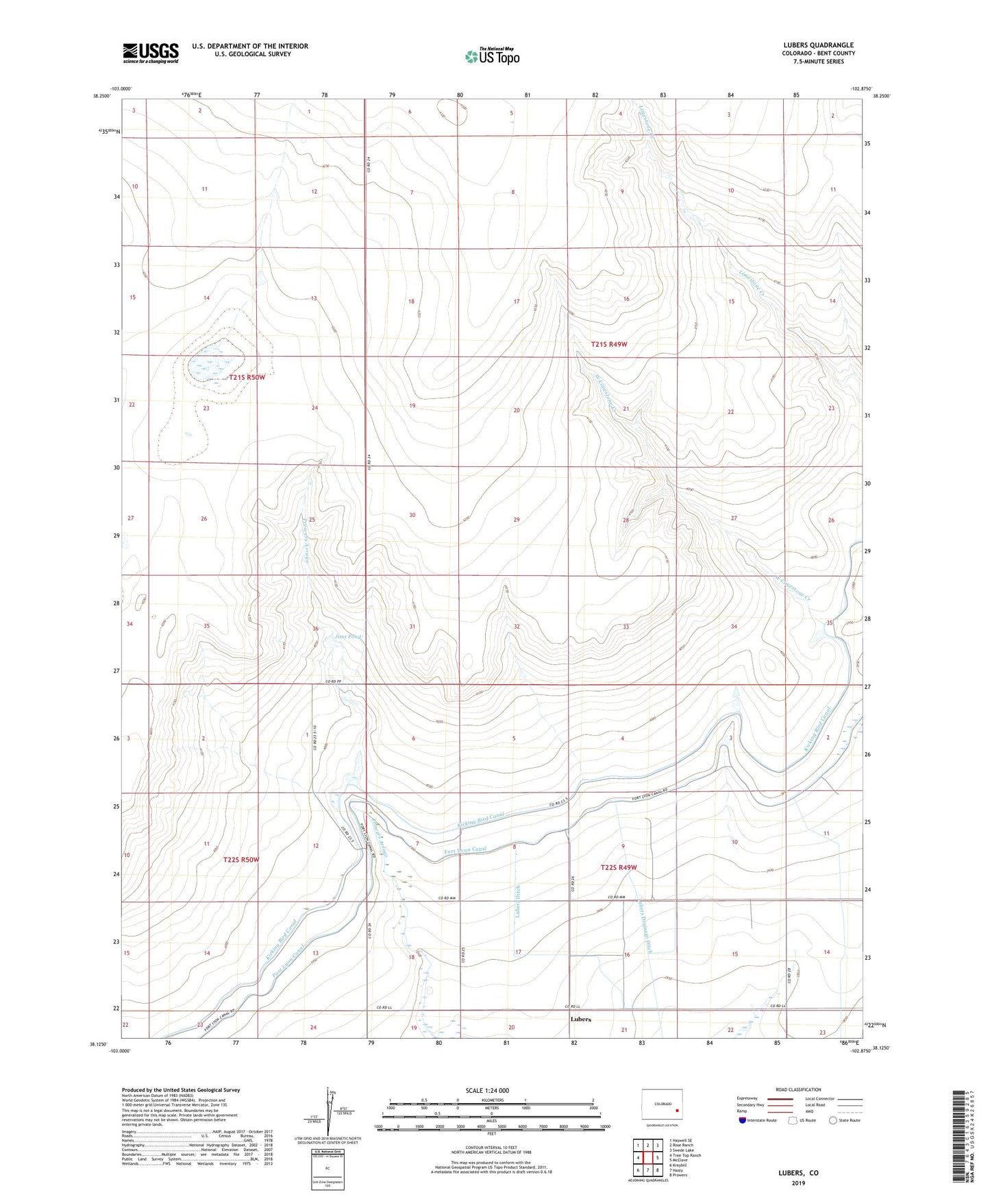Lubers Colorado US Topo Map Image
