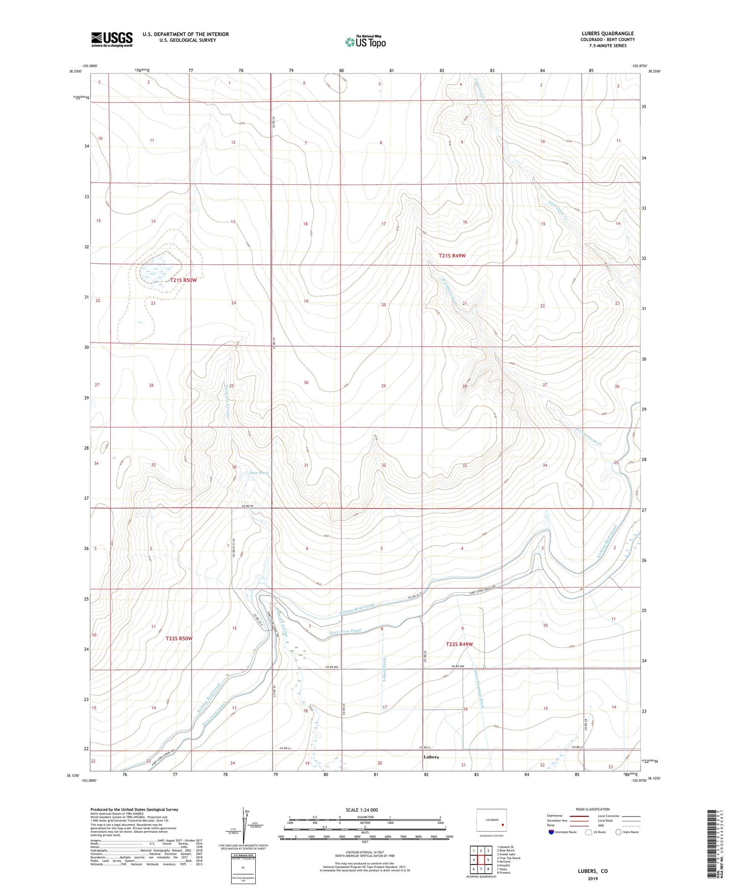 Lubers Colorado US Topo Map Image