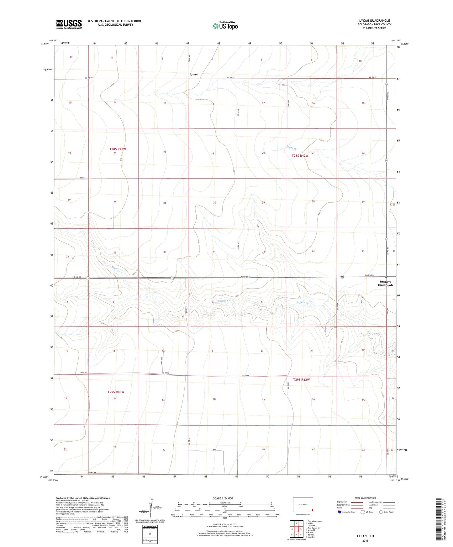 Lycan Colorado US Topo Map Image