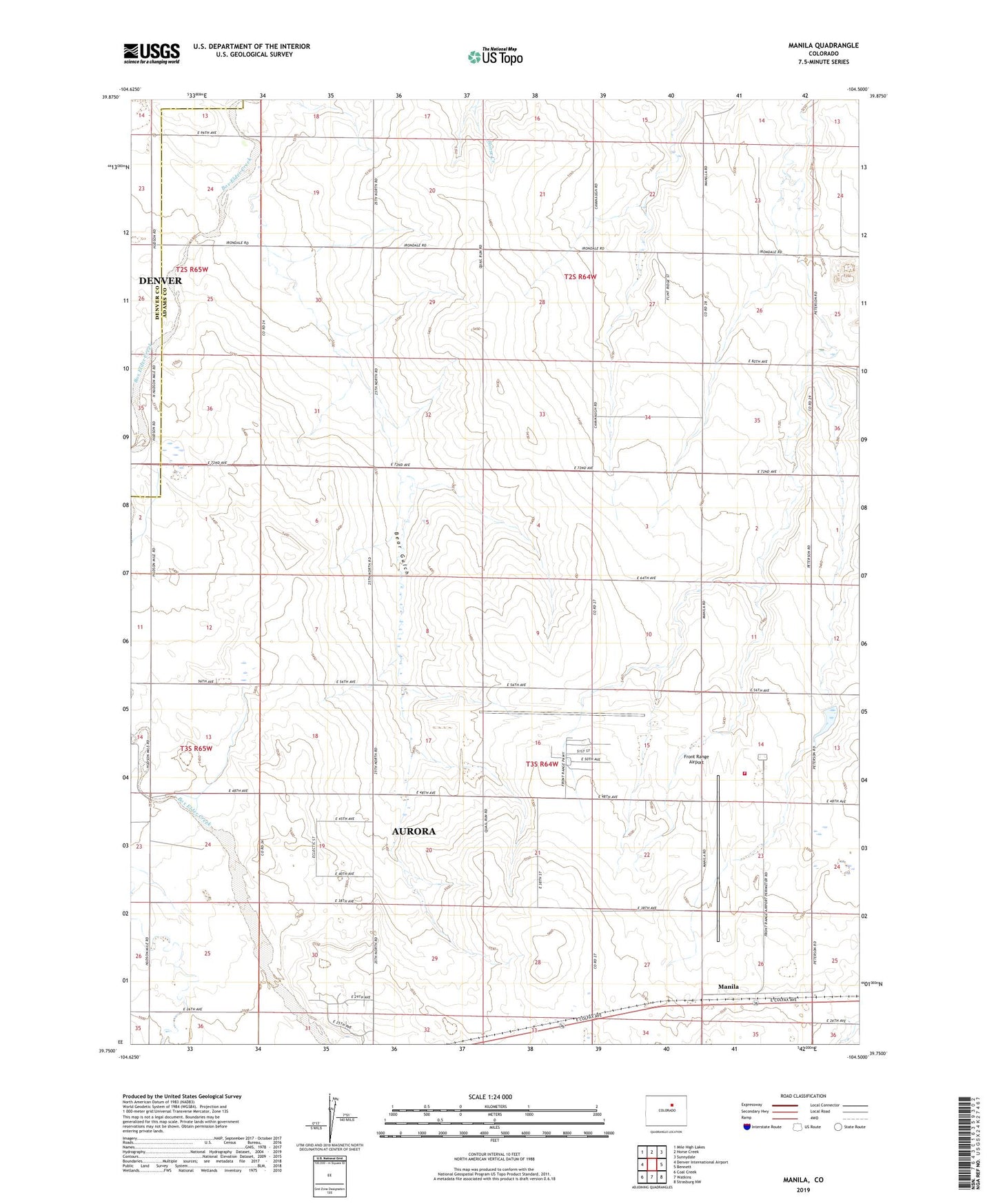 Manila Colorado US Topo Map Image
