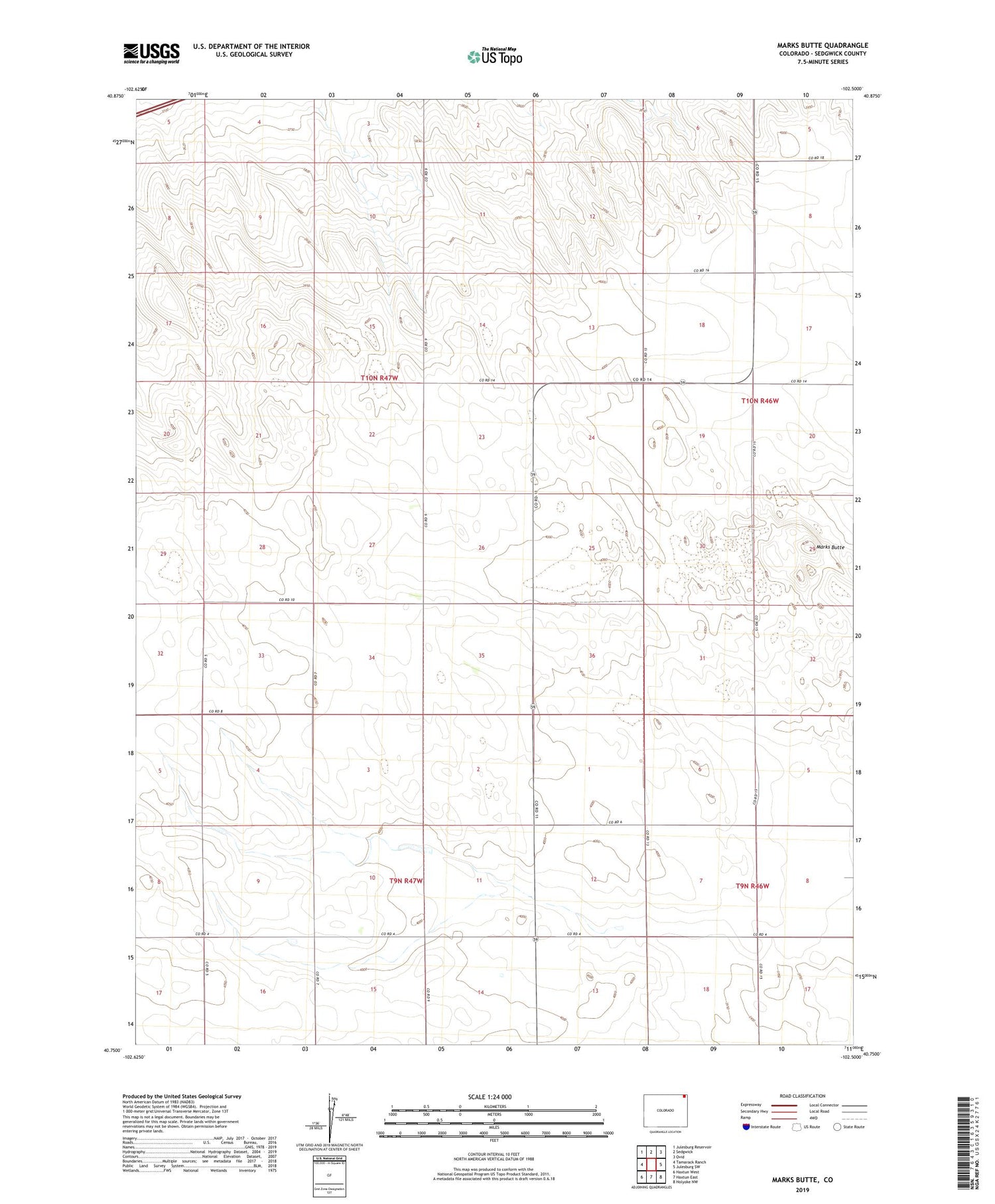 Marks Butte Colorado US Topo Map Image